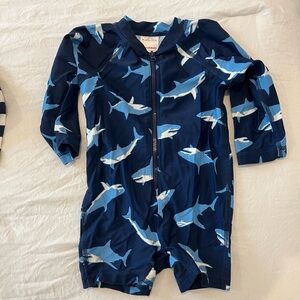 Hanna Andersson Blue Shark Baby Swimsuit Boys’ Rashguard 6-12 mo
